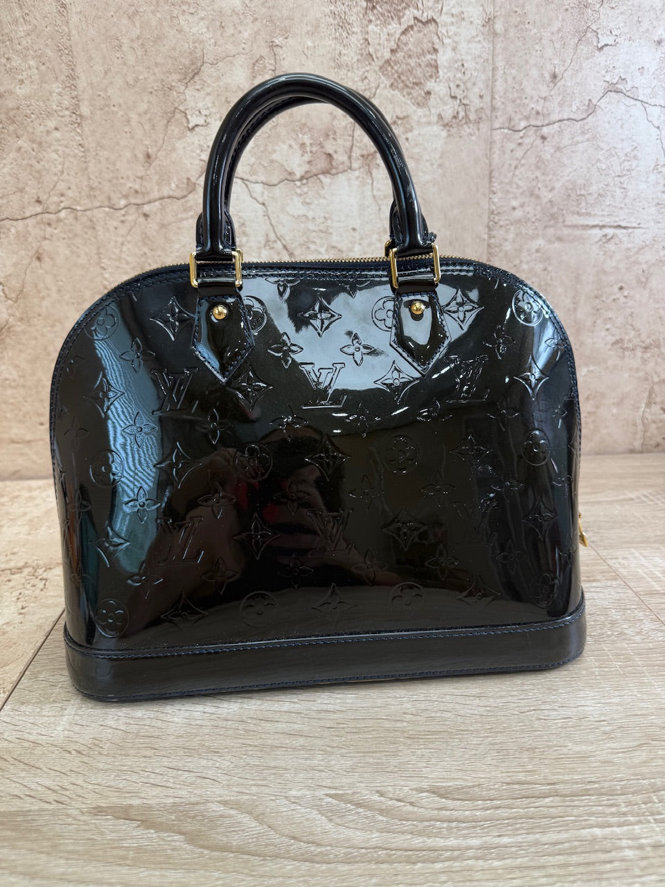 Louis Vuitton Monogram Dark Green Vernis Alma PM