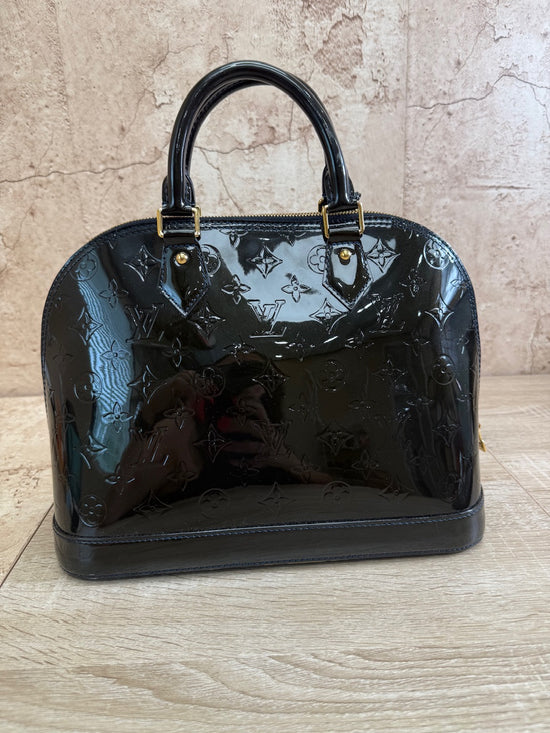 Louis Vuitton Monogram Dark Green Vernis Alma PM