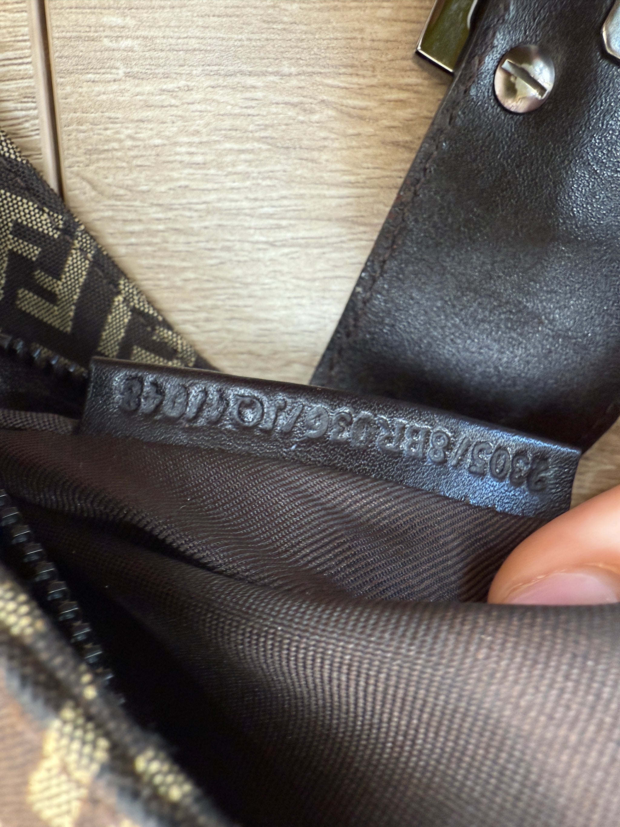 Fendi Zucchino Canvas Vintage Hobo Bag