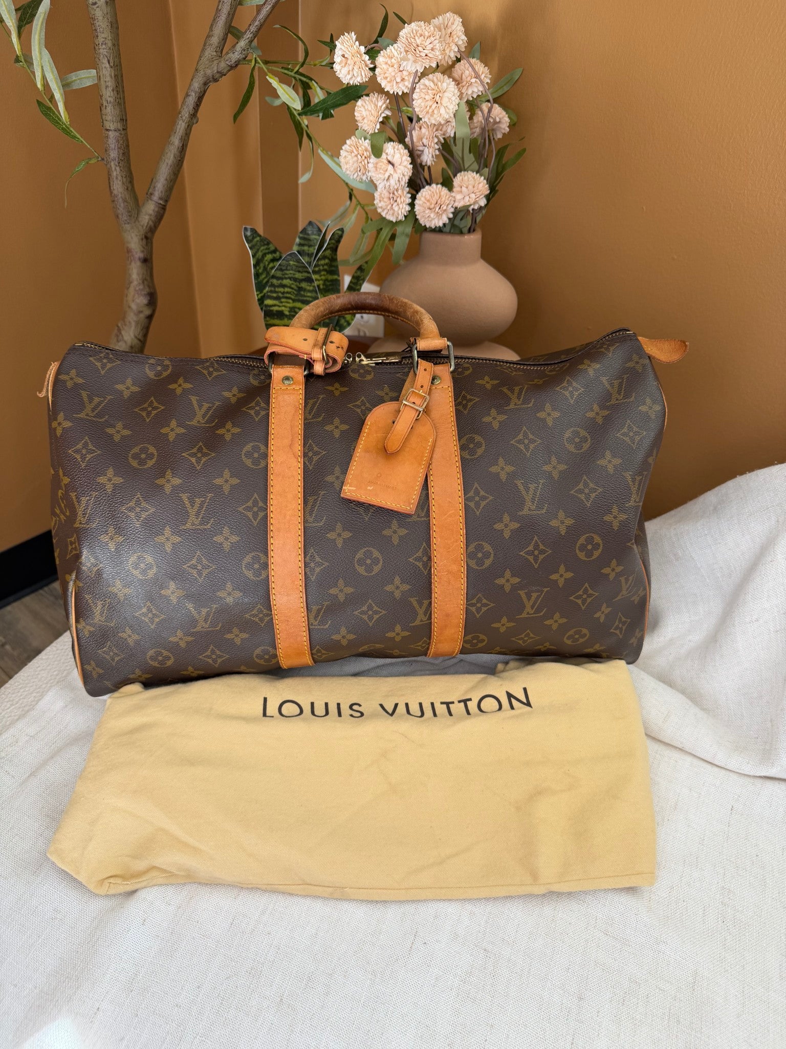 Louis Vuitton Monogram Canvas Keepall 45 Duffel Bag