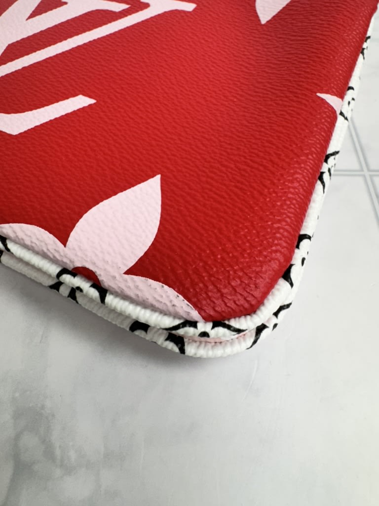 Louis Vuitton Red And Pink Monogram Giant Pochette Accessoires
