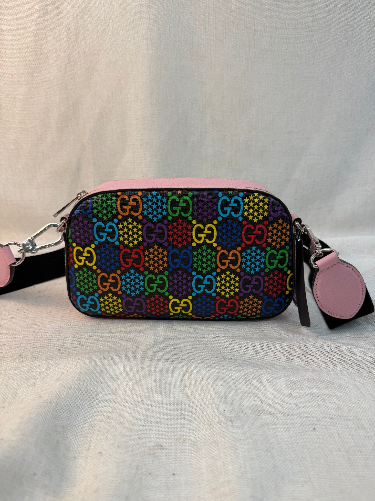 Gucci Multicolor Coated Canvas GG Psychedelic Small Shoulder Bag 