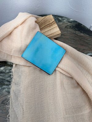 Fendi Blue Multicolor Leather Bifold Wallet