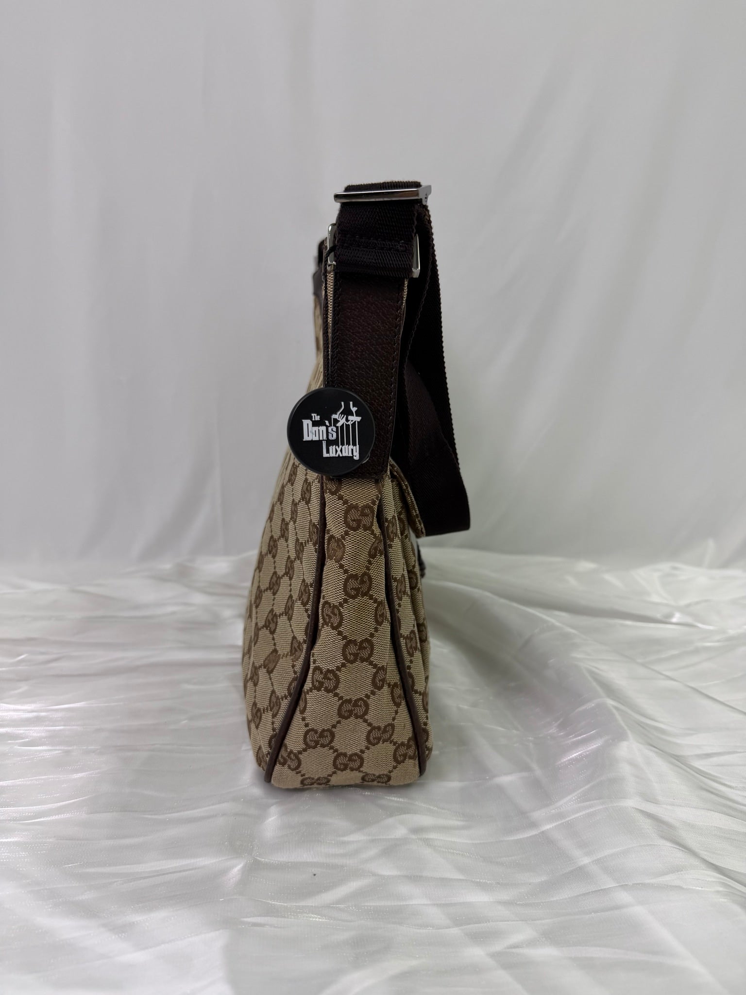 Gucci Brown Canvas GG Print Shoulder Bag