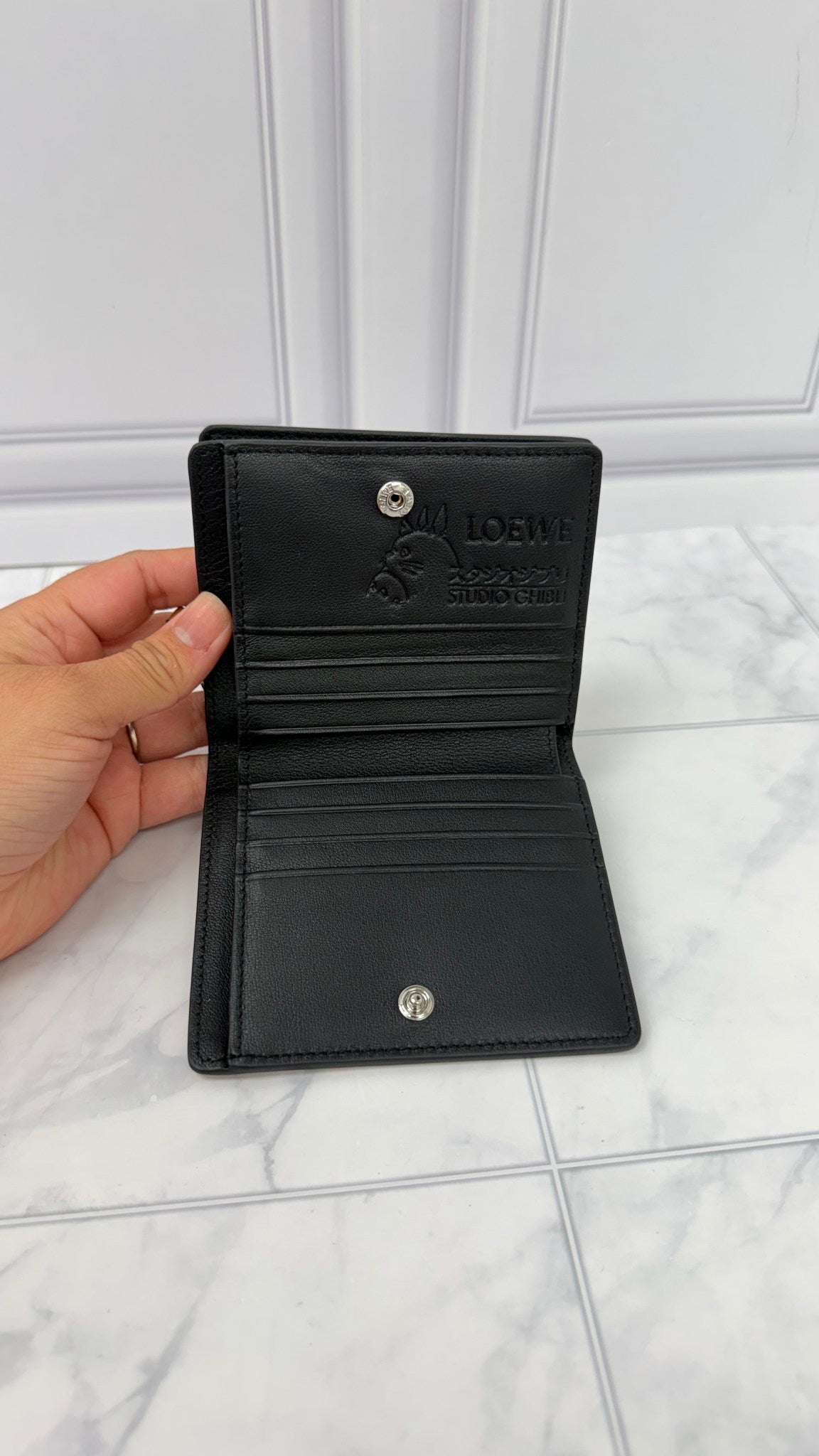 BRAND NEW - Loewe x Studio Ghibli Brown Leather Compact Wallet 
