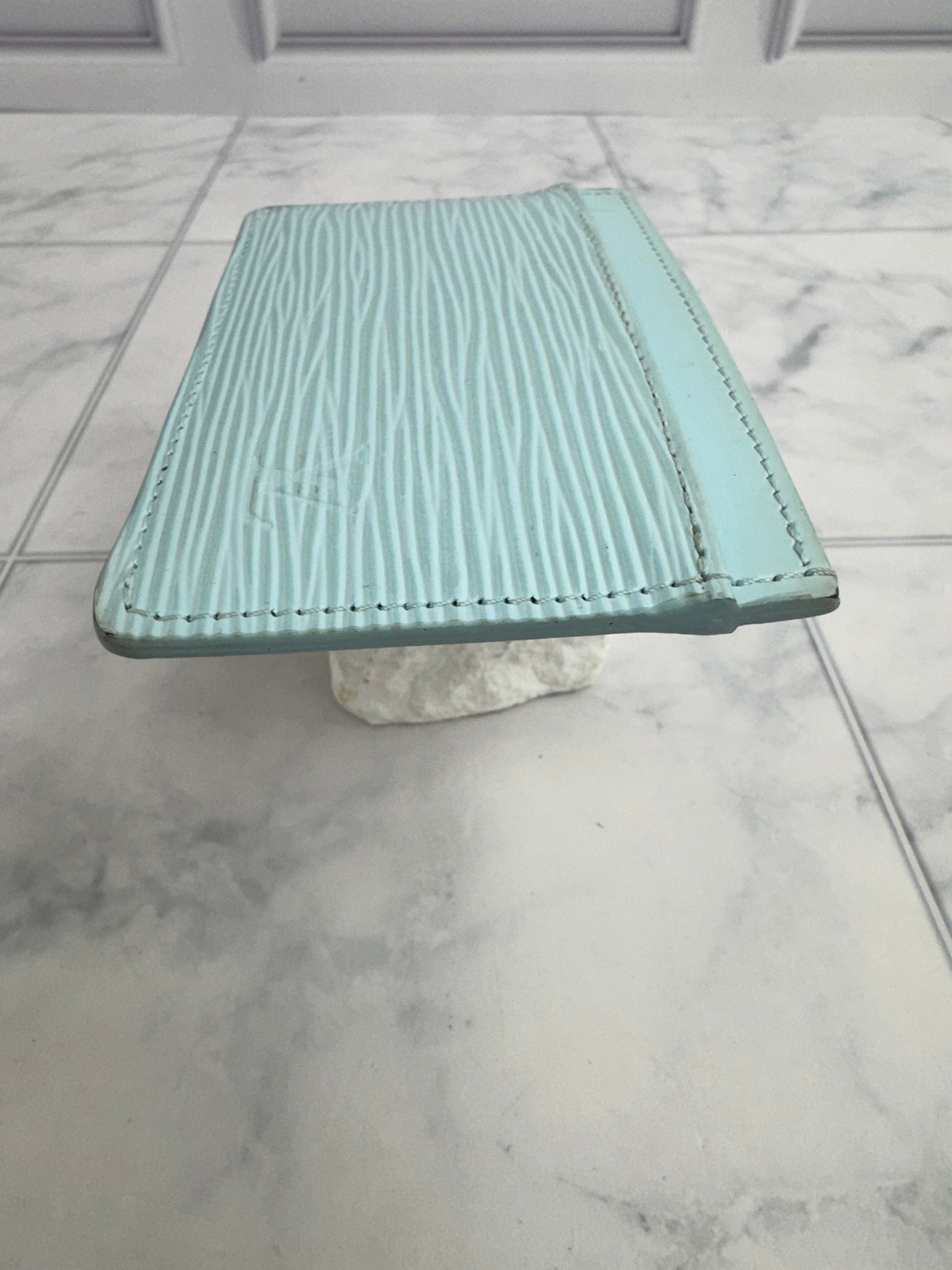 Louis Vuitton Light Blue Epi Card Case