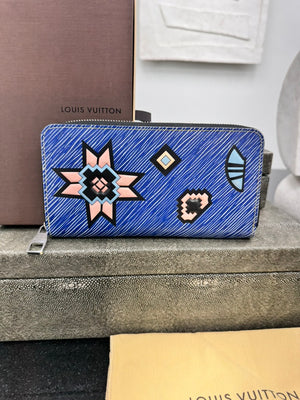 Louis Vuitton Blue Epi Azteque Zippy Wallet