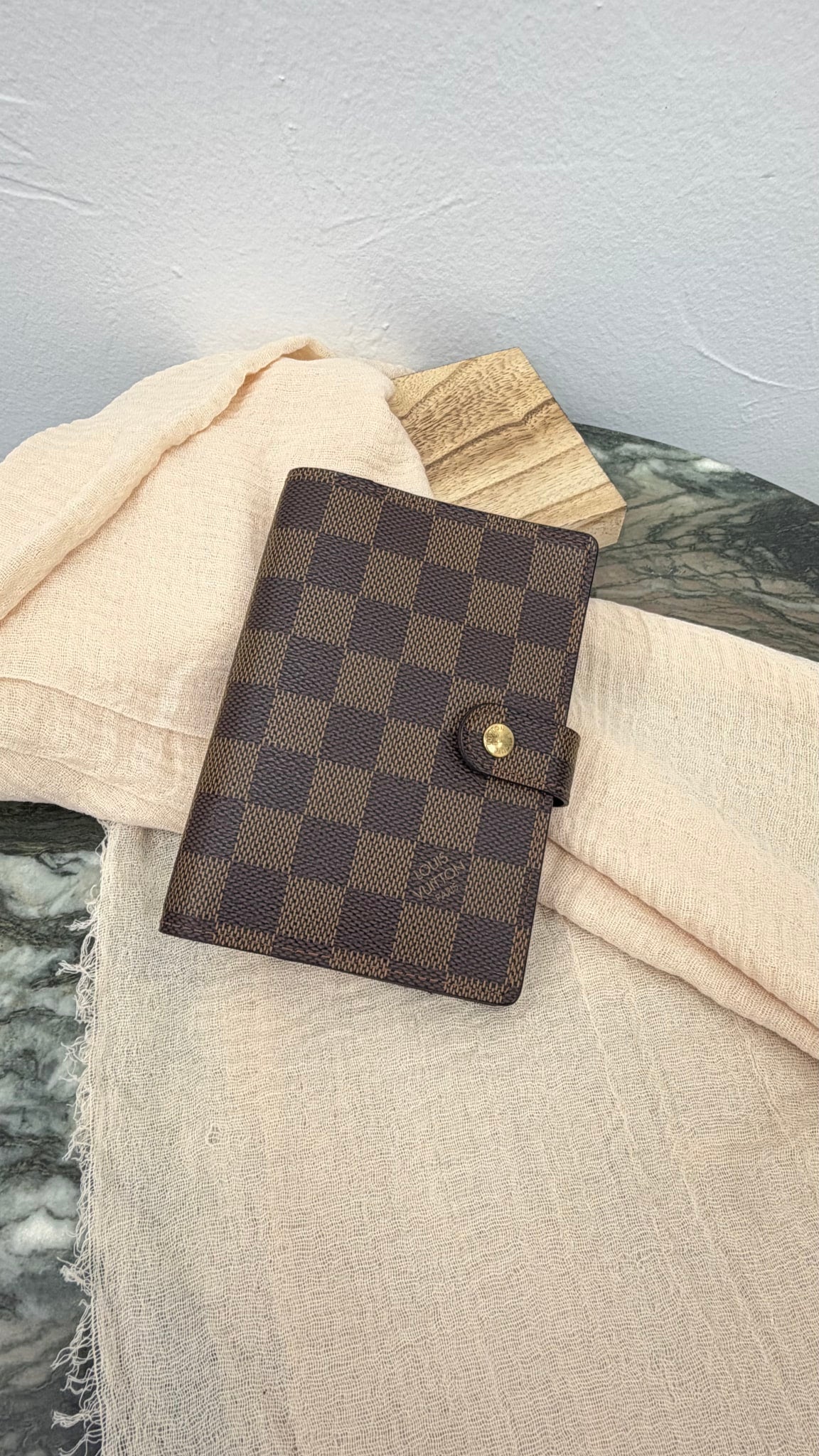 Louis Vuitton Damier Ebene Agenda PM Cover 