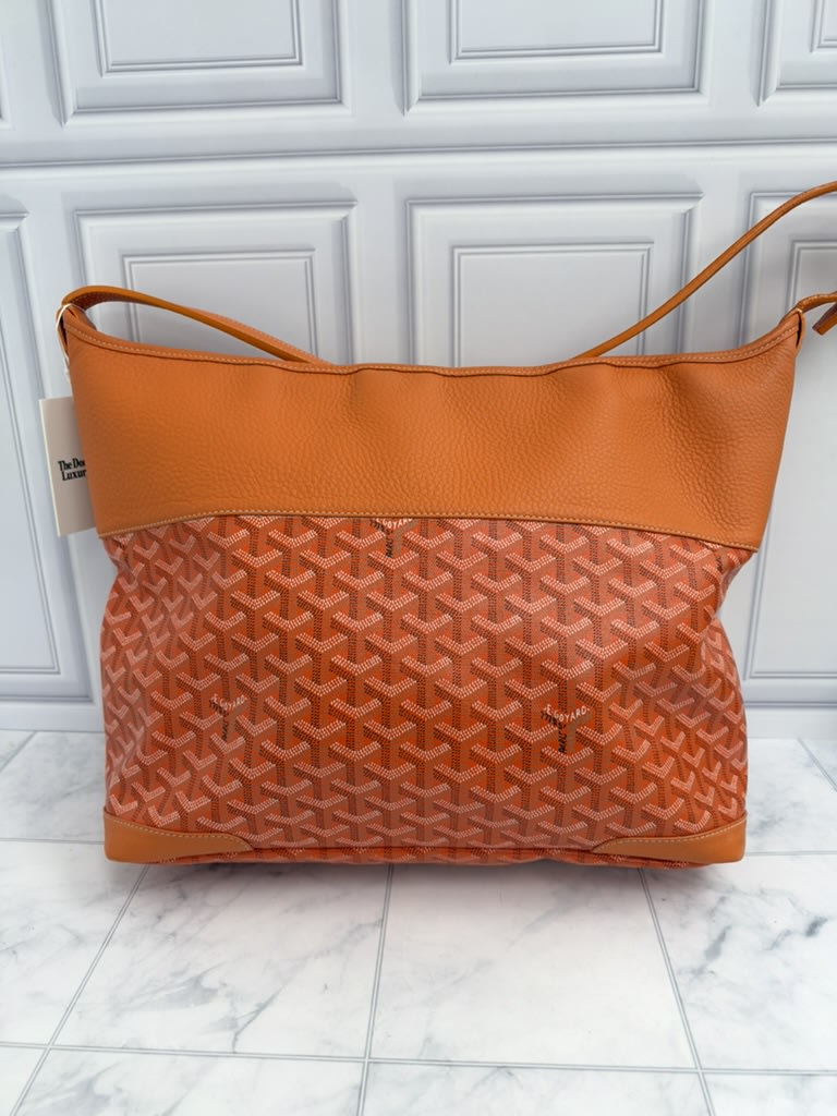 Goyard Orange Goyardine Grenadine Hobo Bag