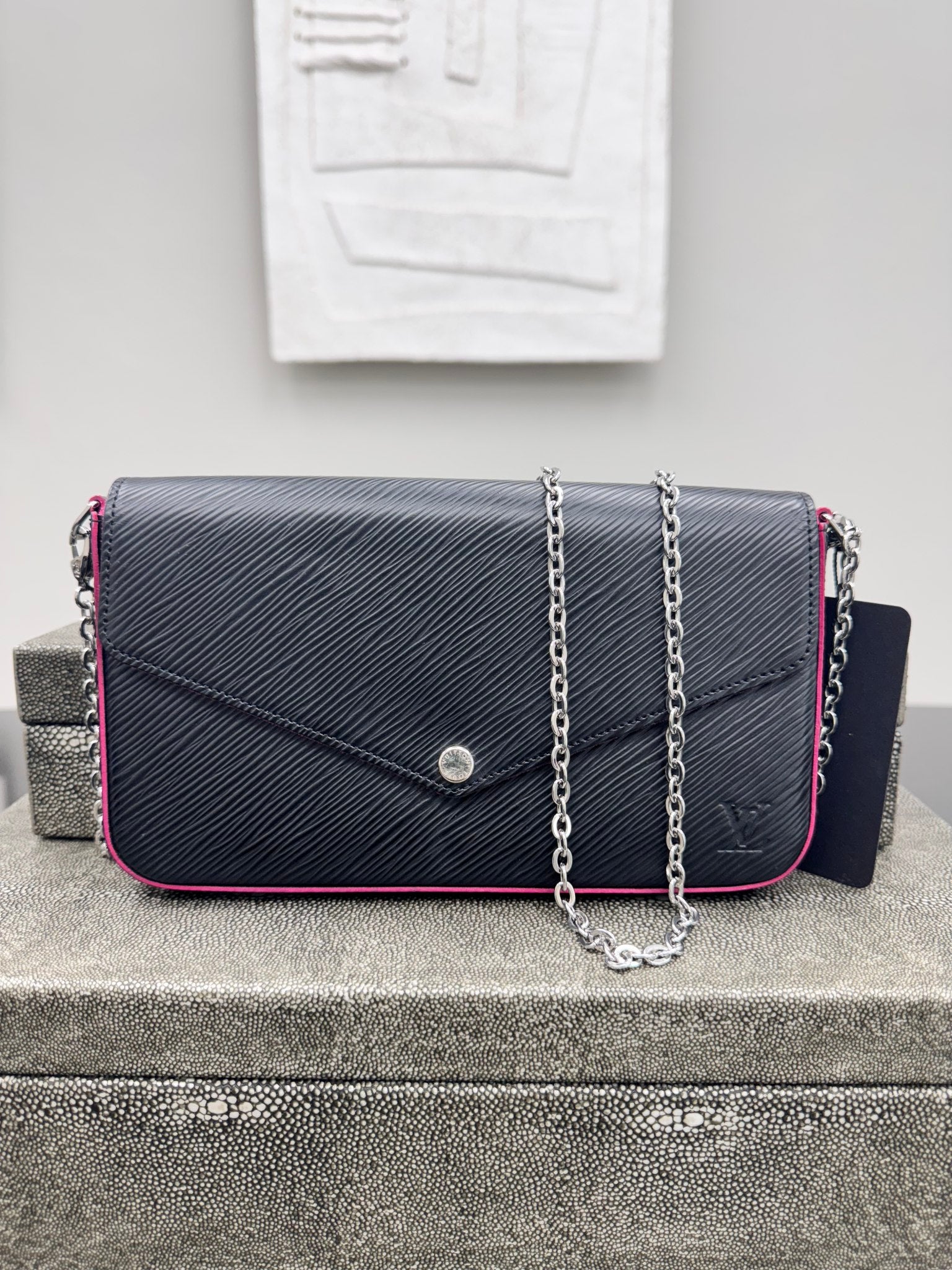 Louis Vuitton Black Epi Leather Pochette Felicie