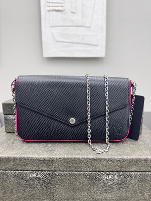 Louis Vuitton Black Epi Leather Pochette Felicie
