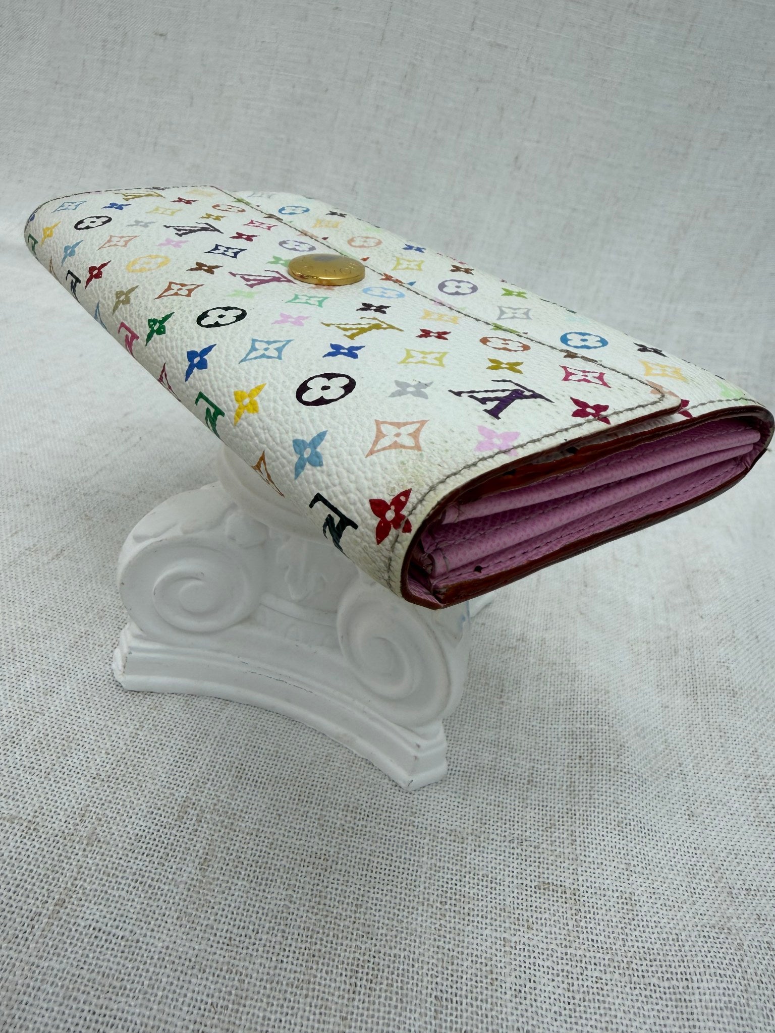 Louis Vuitton White Multicolor Monogram Sarah Wallet