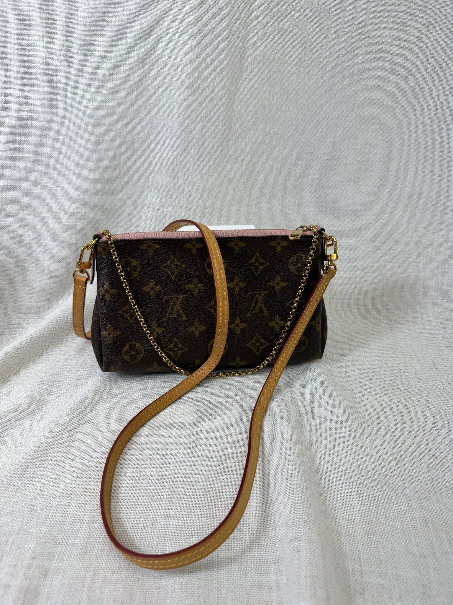 Louis Vuitton Pink Canvas Pallas Clutch Crossbody