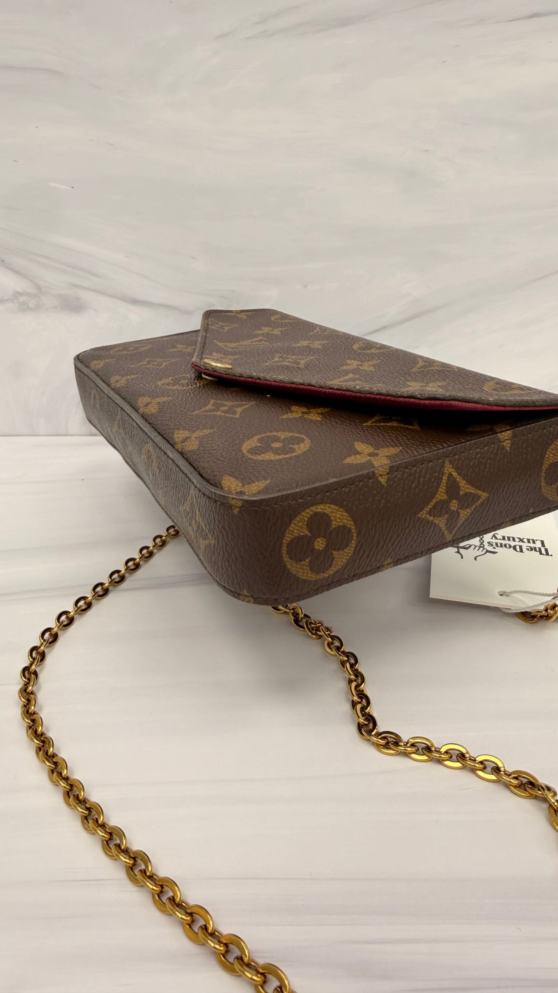 Louis Vuitton Monogram Felicie Pochette Chain Crossbody Bag 