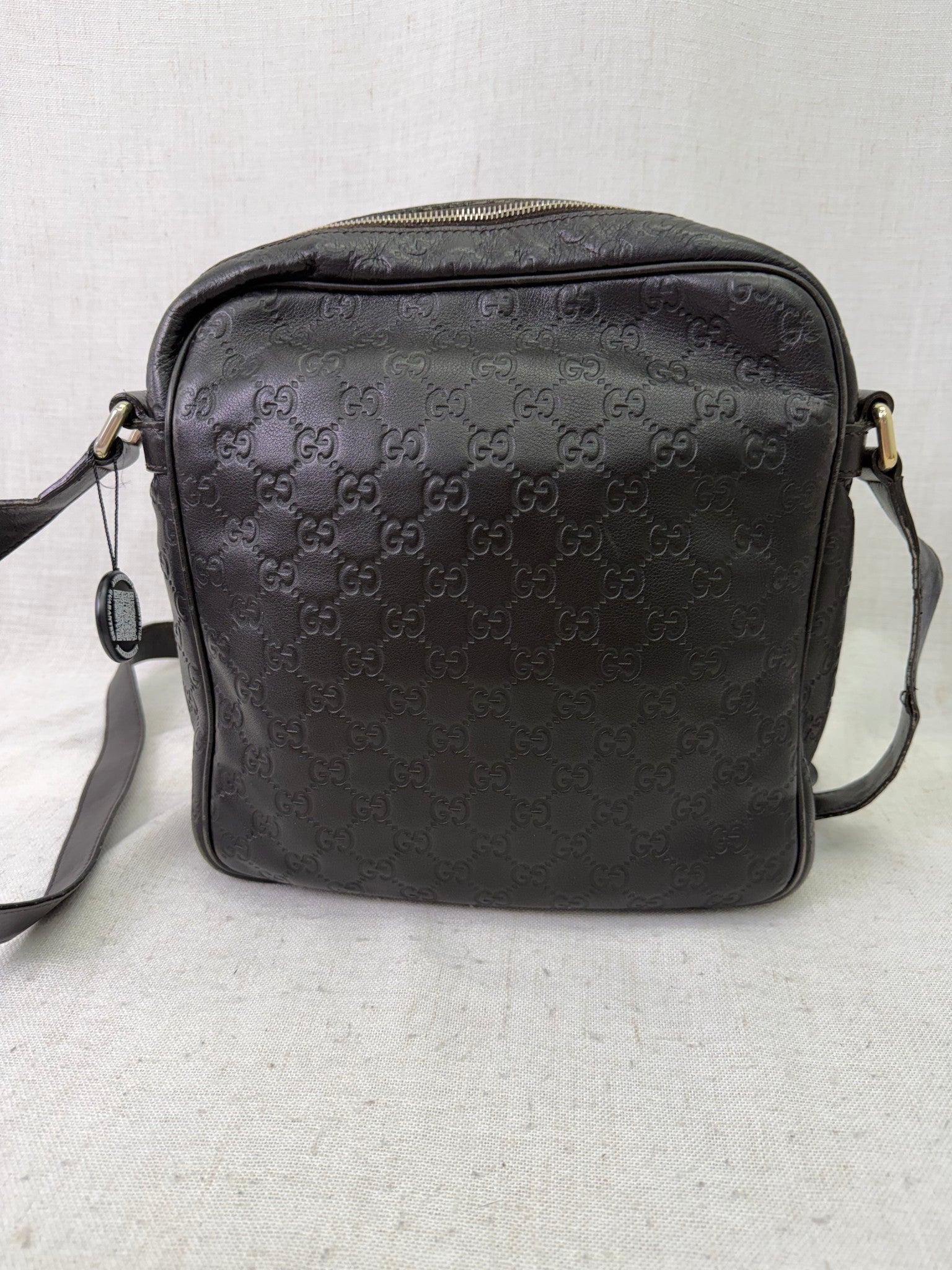 Gucci Dark Brown Guccissima Leather Crossbody Bag