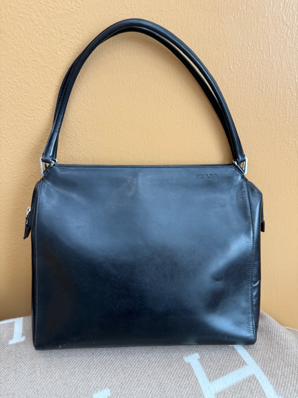 Prada Black Leather Shoulder Bag