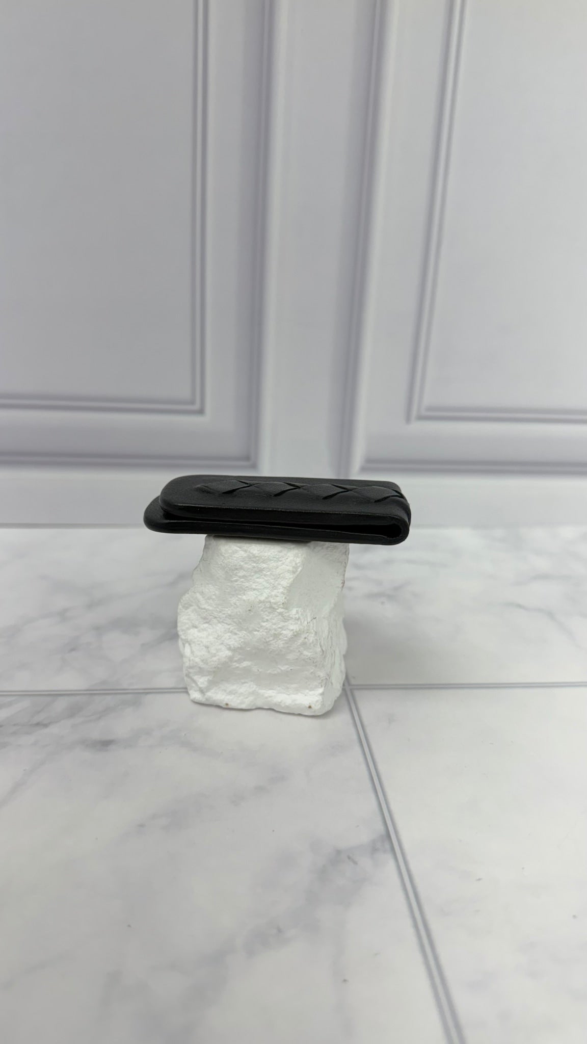 Bottega Veneta Black Intrecciato Leather Money Clip 