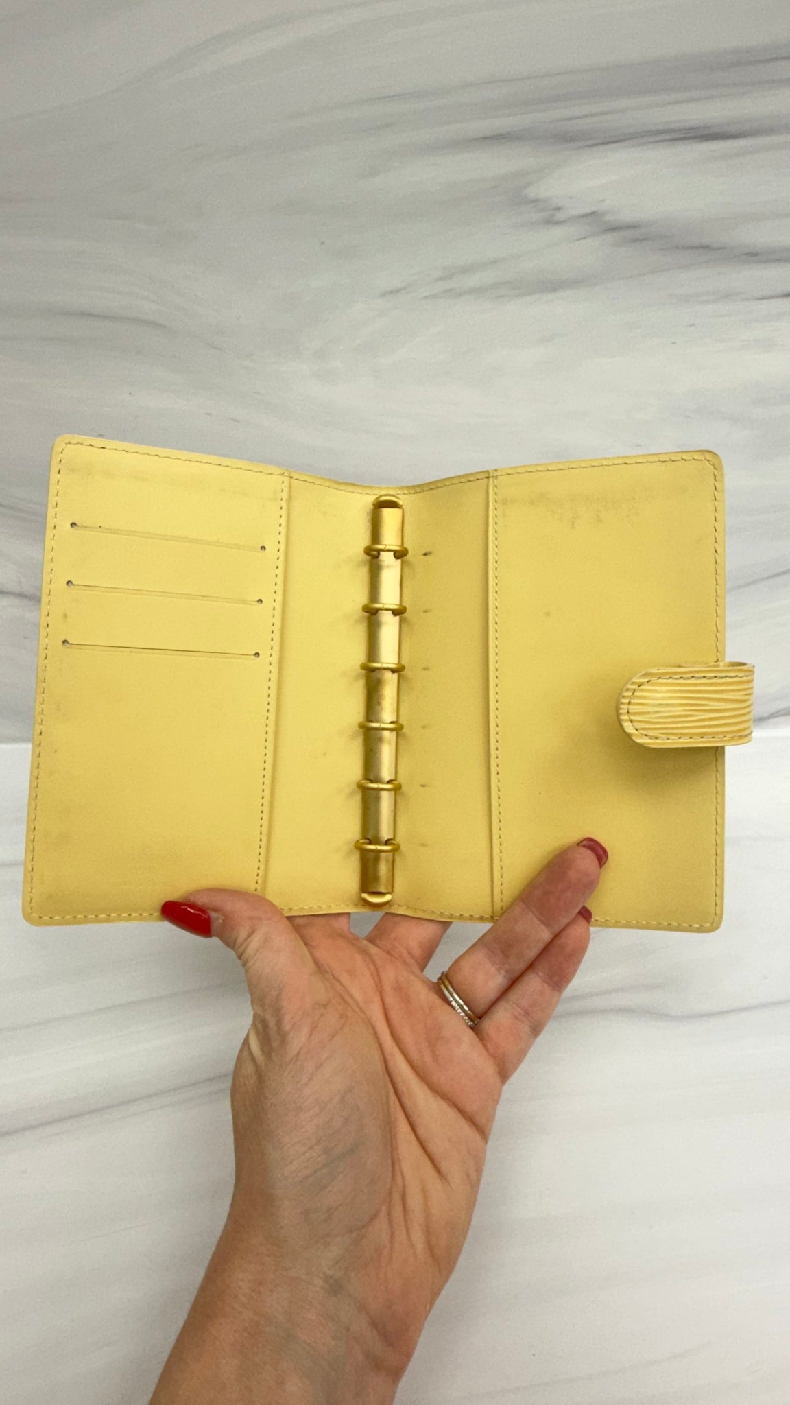Louis Vuitton Beige Epi Leather Passport Agenda Cover PM