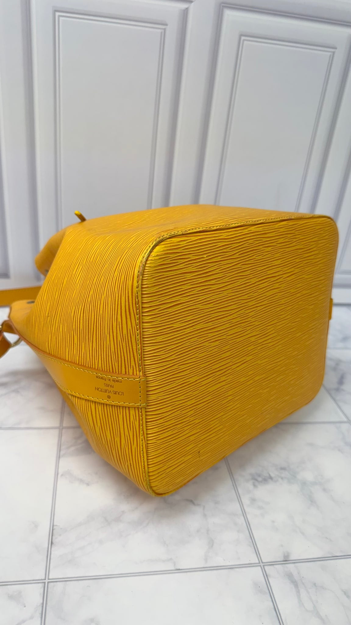 Louis Vuitton Yellow Epi Leather Petite Noe Shoulder Bag 