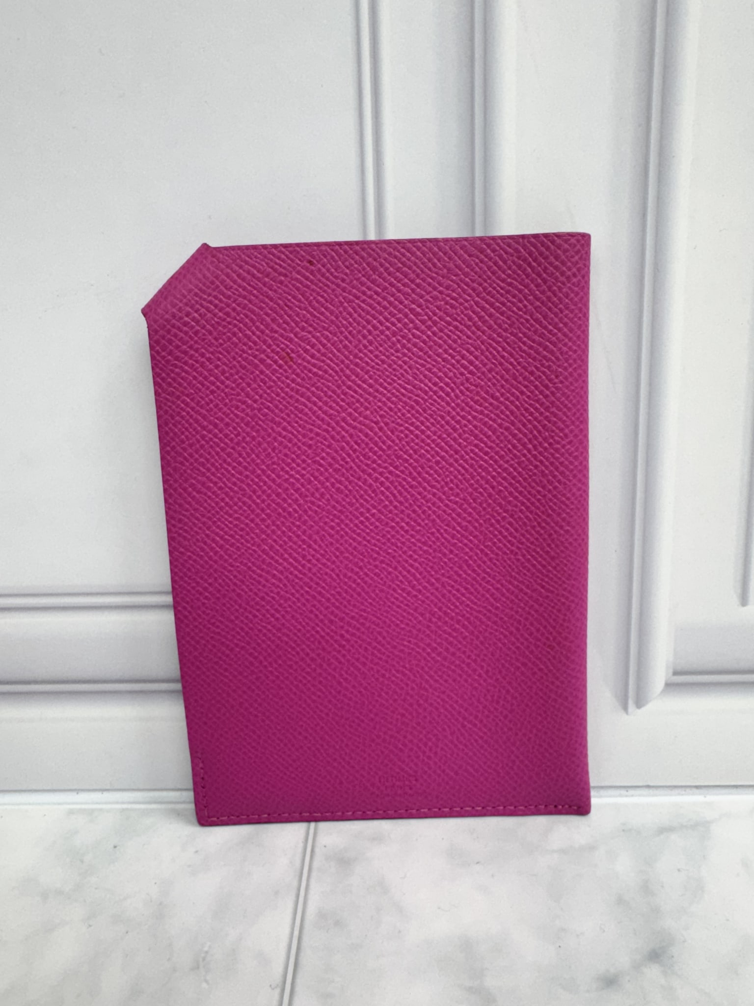 Hermes Fuchsia Epsom Tarmac Passport Holder