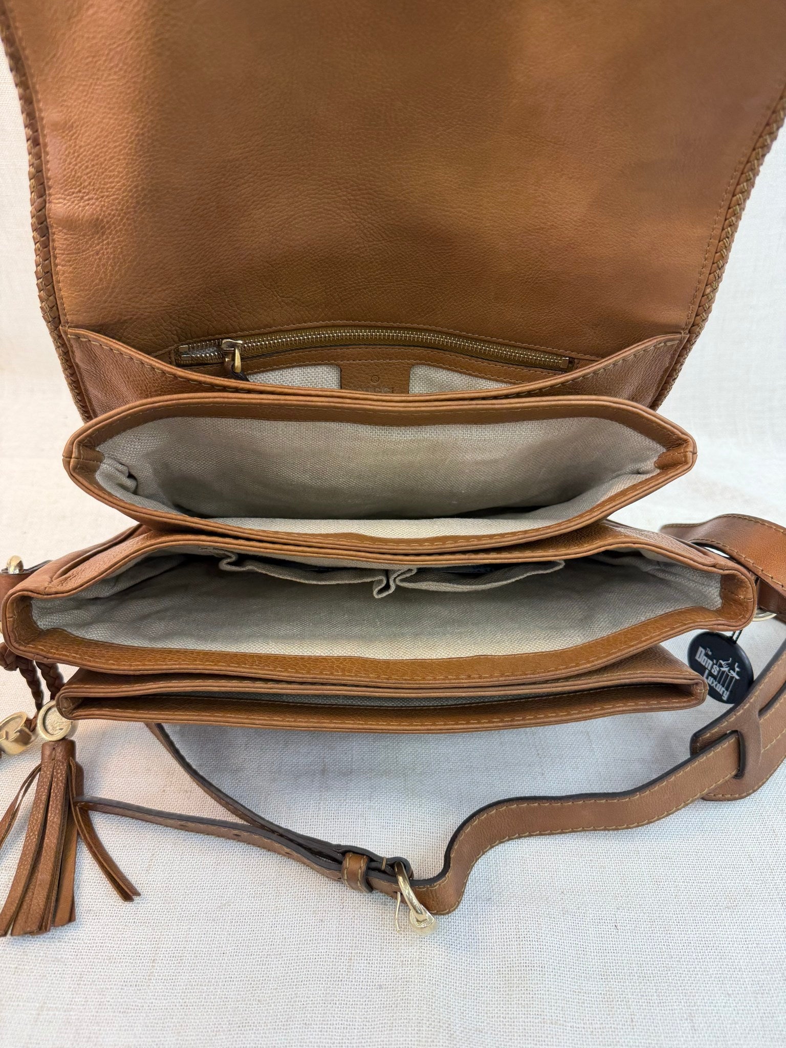 Gucci Brown GG Canvas Print Messenger Bag