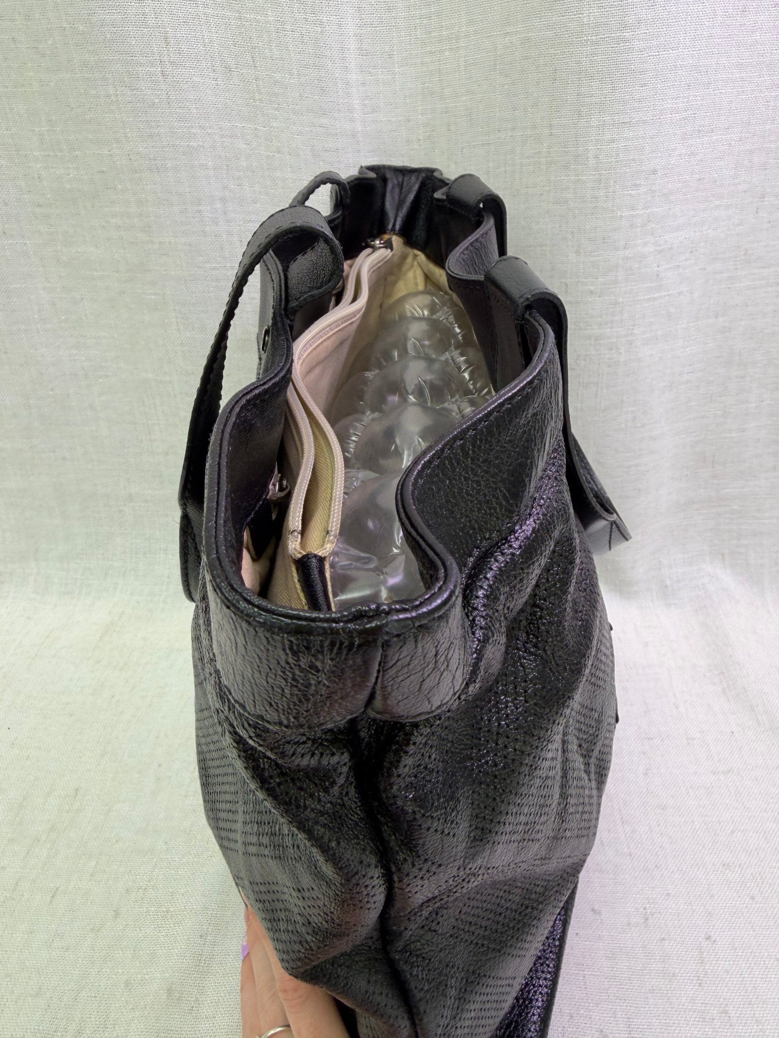 Chanel Black Quilted Perforated Leather CC Tote Bag