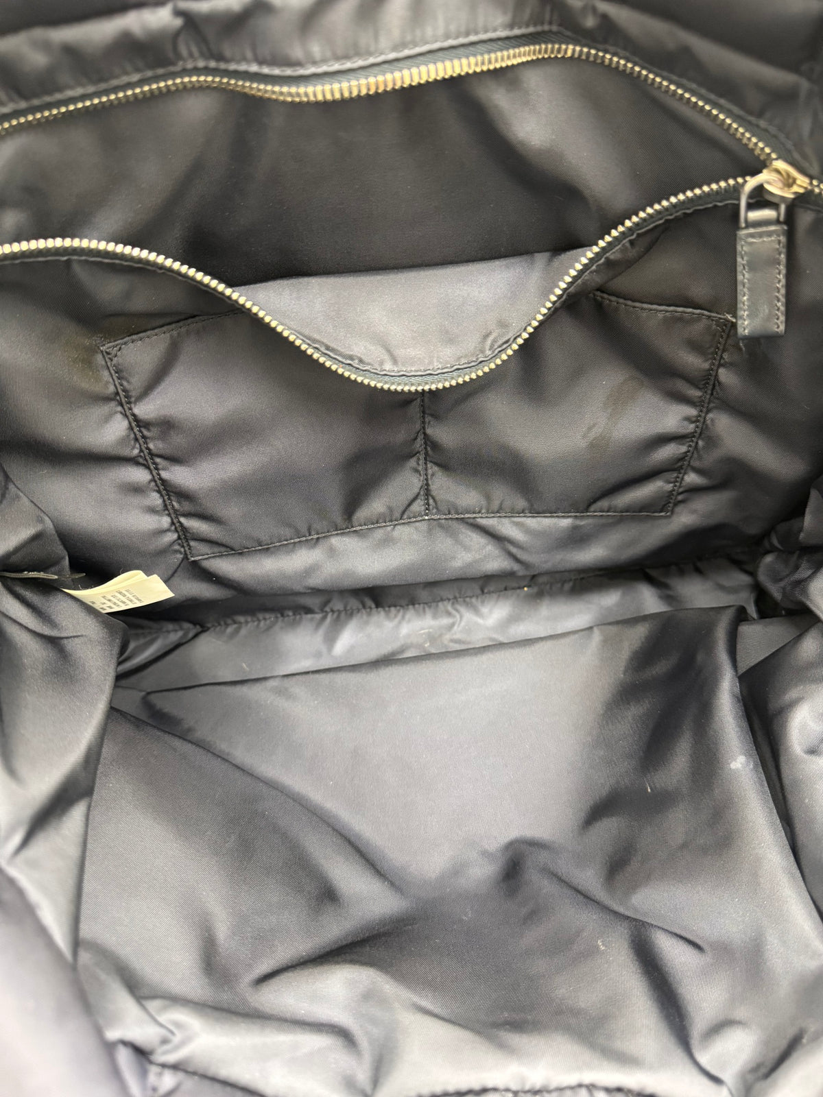 Prada Navy Blue Quilted Padded Nylon Large Tote Bag