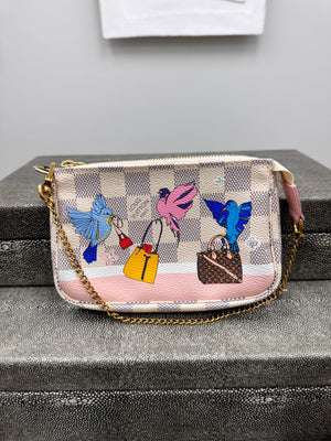 Louis Vuitton Damier Azur Christmas Animation Mini Pochette Accessories