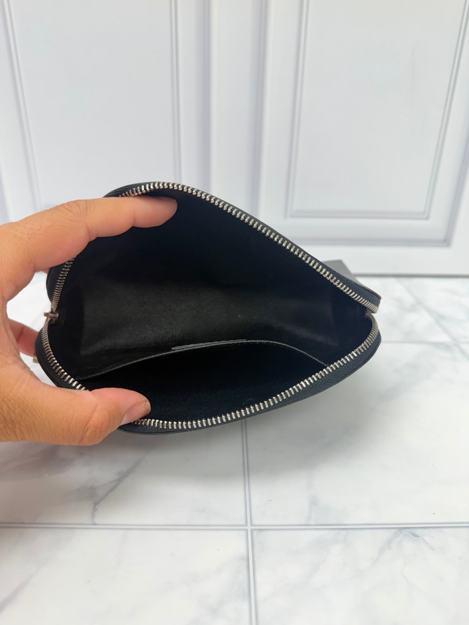 Louis Vuitton Black Epi Leather Cosmetic Pouch