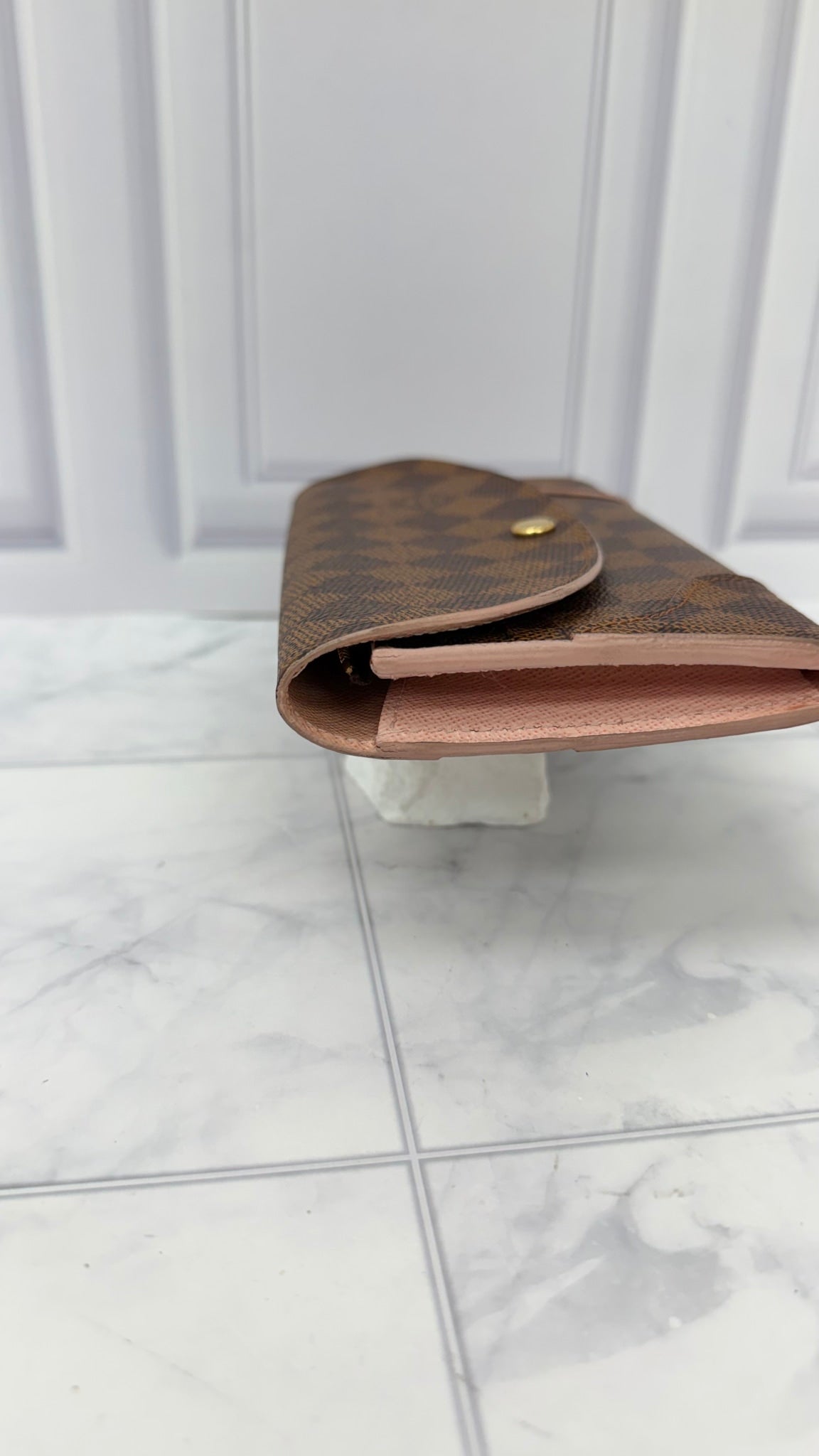Louis Vuitton Pink Damier Ebene Caissa Wallet