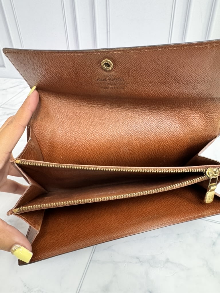 Louis Vuitton Monogram Sarah Long Wallet