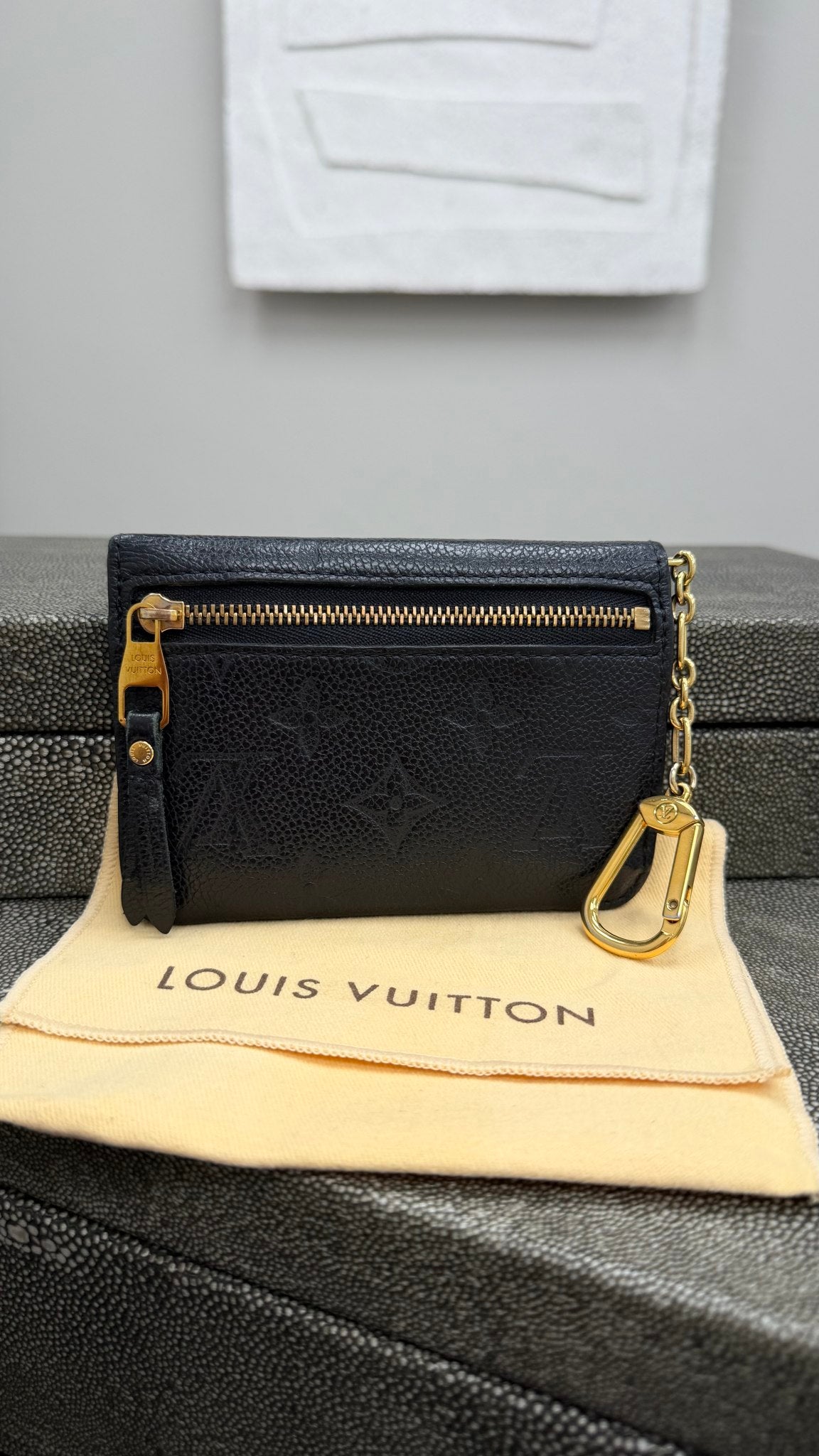 Louis Vuitton Black Empreinte Leather Pochette Cles