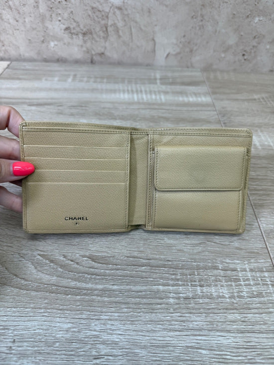 Chanel Tan Caviar Bifold Wallet