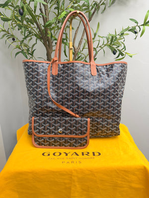 Goyard Black Goyardine Saint Louis PM Shoulder Bag