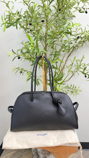 BRAND NEW - Jacquemus Black Grained Calfskin Leather Le Turismo Shoulder Bag