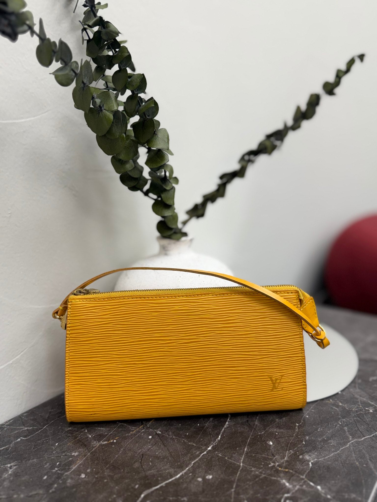 Louis Vuitton Yellow Epi Leather Tassili Accessories Pochette