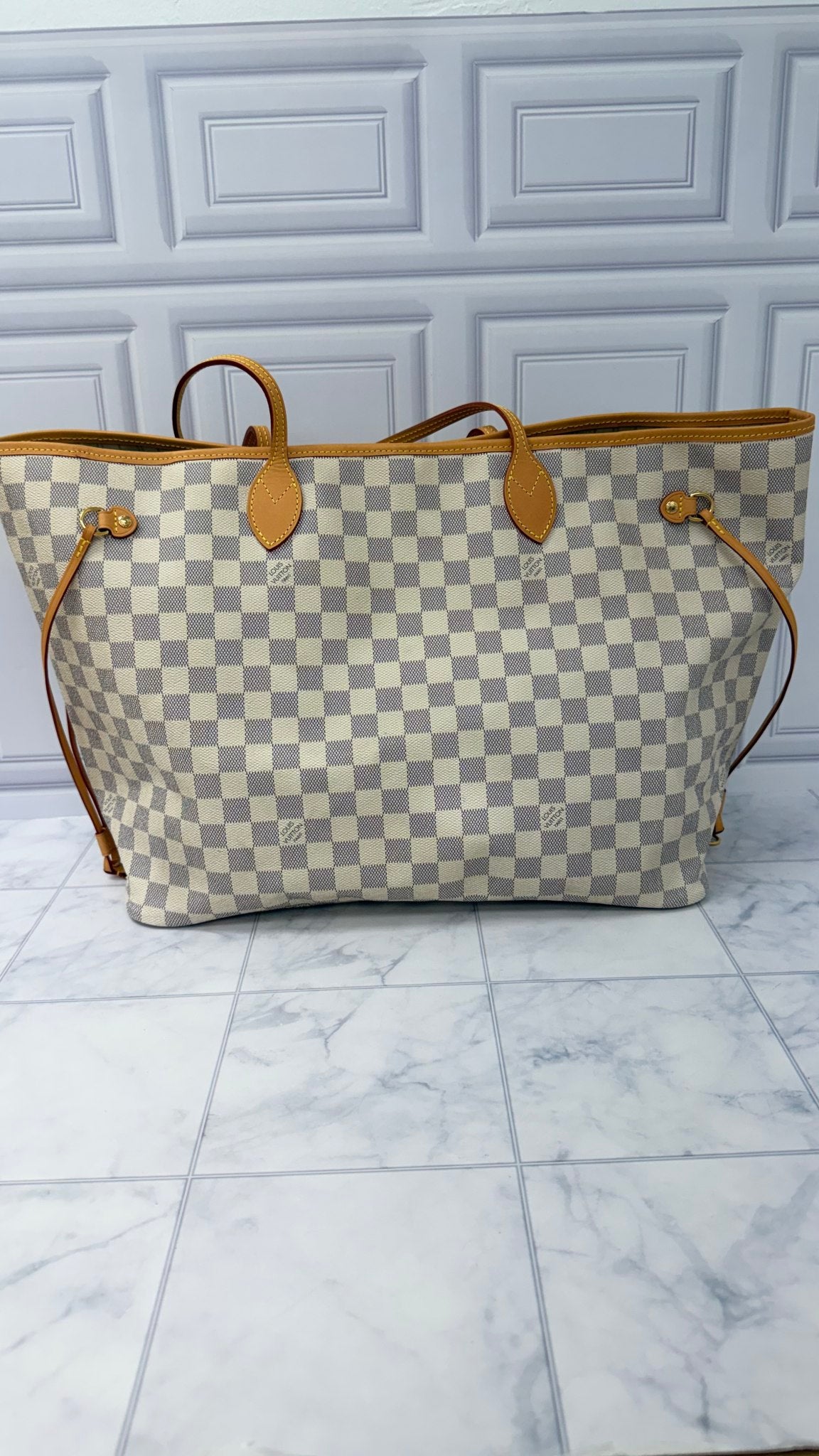 Louis Vuitton Damier Azur Neverfull GM Tote Bag 