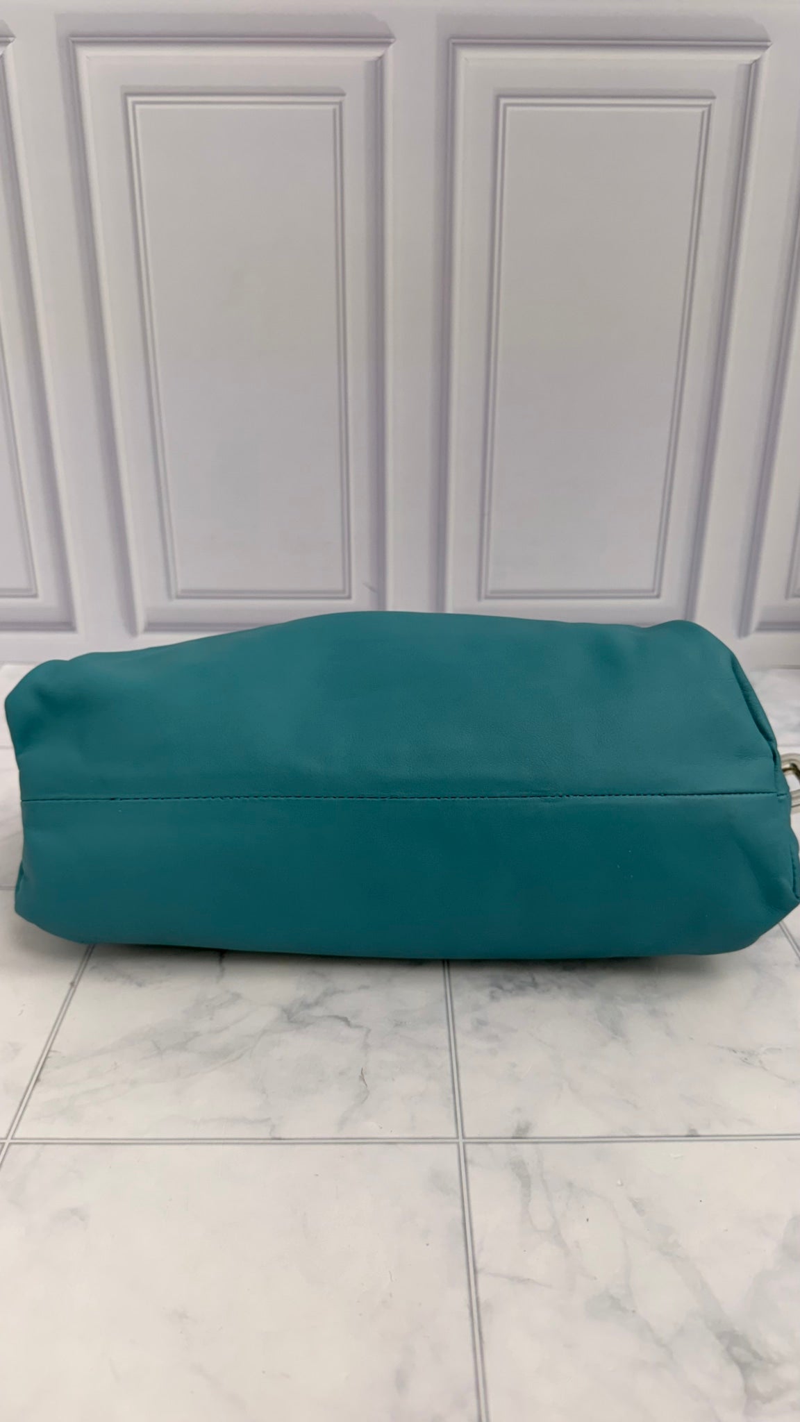 Bottega Veneta Teal Lambskin Leather The Chain Pouch