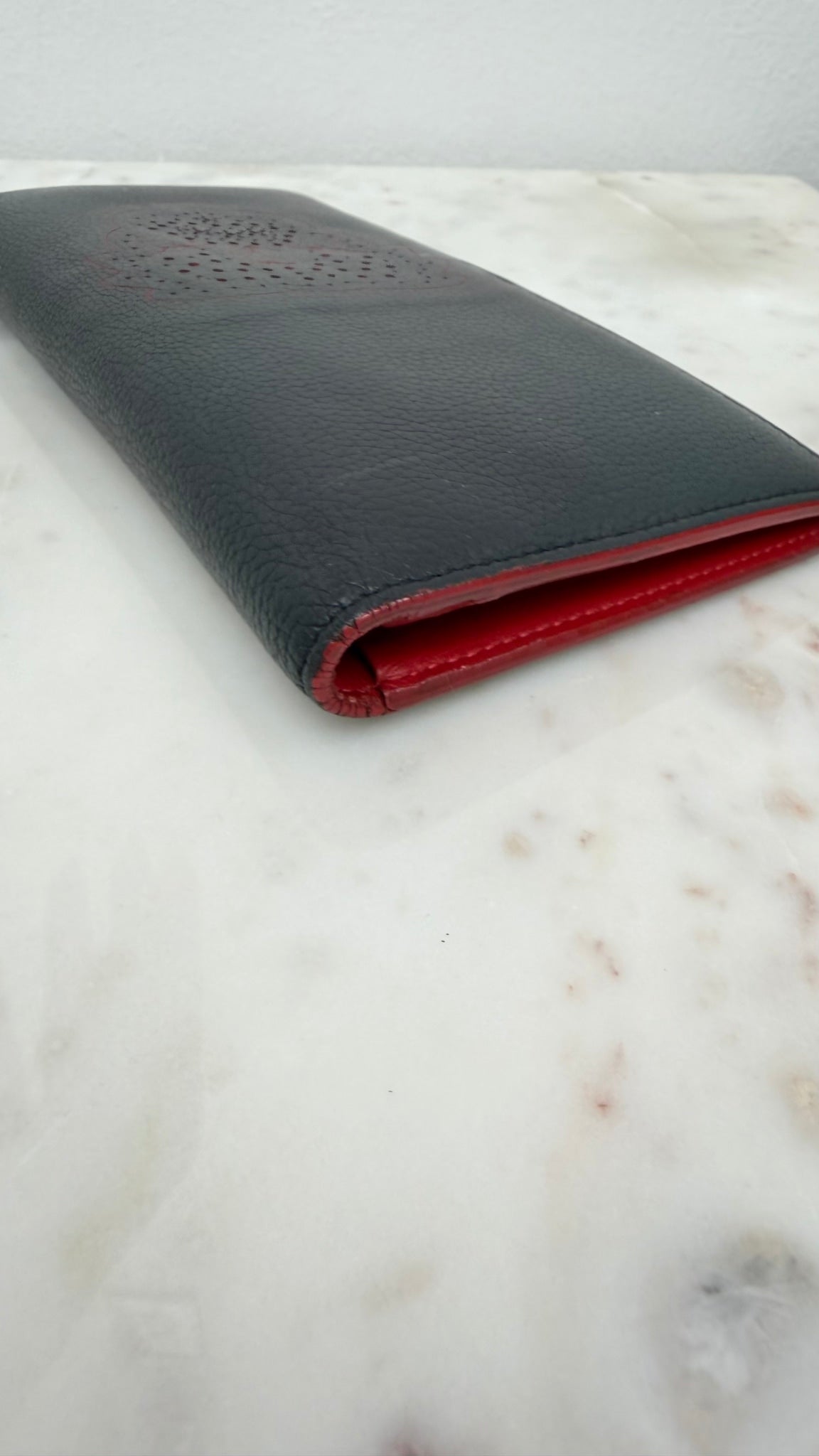 Christian Louboutin Black Leather Long Wallet