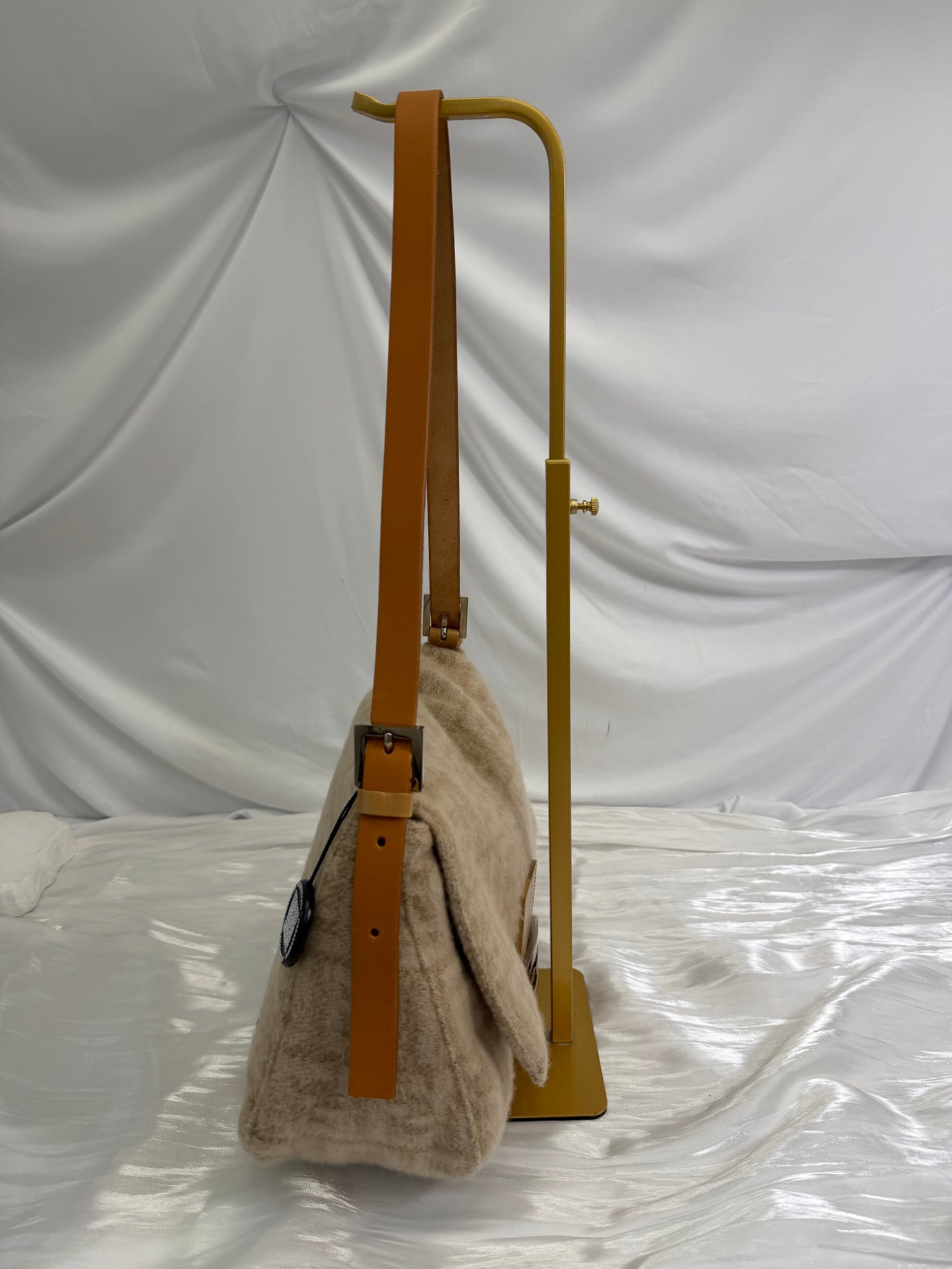 Fendi Beige Wool Mamma Baguette