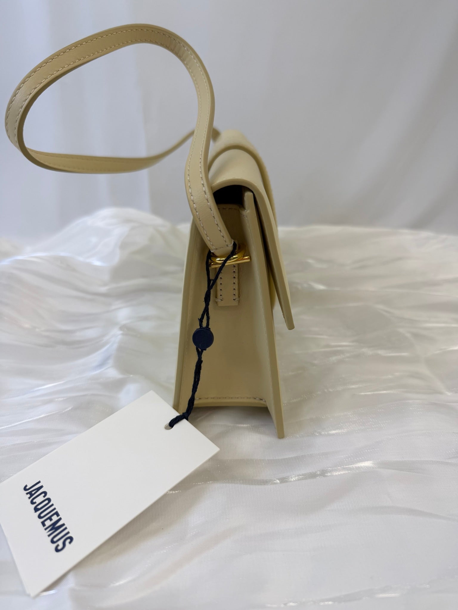 BRAND NEW- Jacquemus Beige Leather Le Grand Bambino Bag