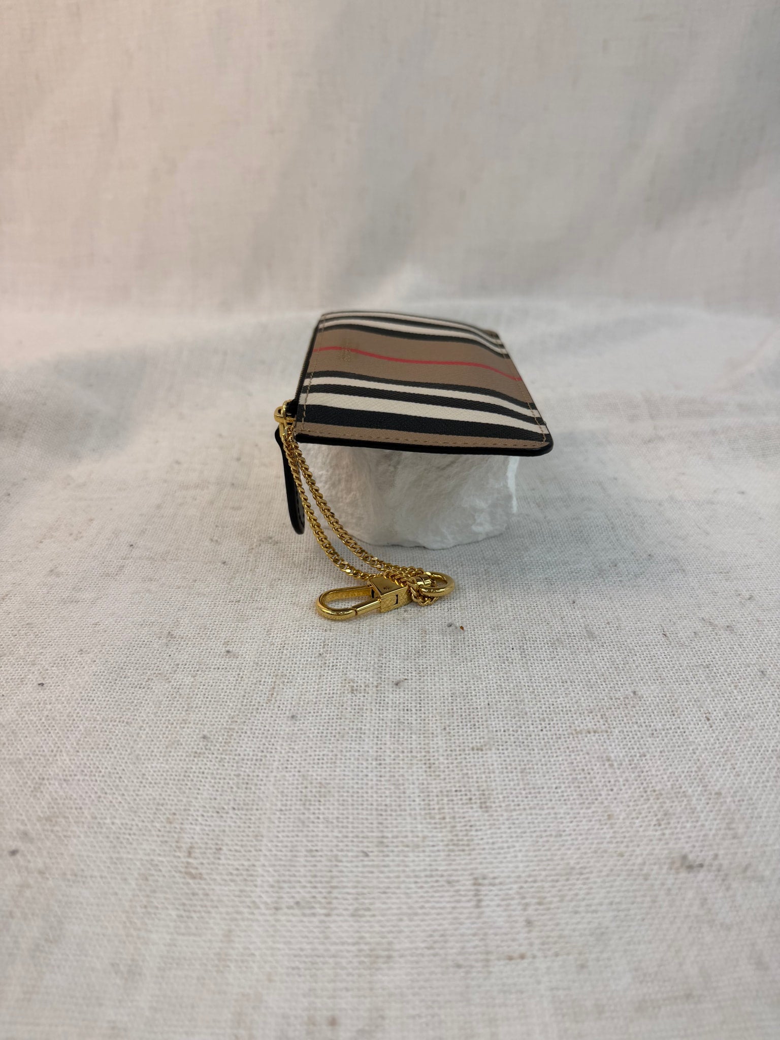 Burberry Brown Coated Canvas Kellbrook Icon Zip Coin Case