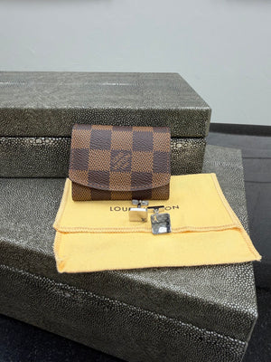 LIKE NEW - Louis Vuitton Damier Ebene Bouton De Manchette Cufflinks And Case