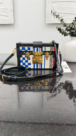 Louis Vuitton Limited Edition Grand Prix Printed Petite Malle Crossbody