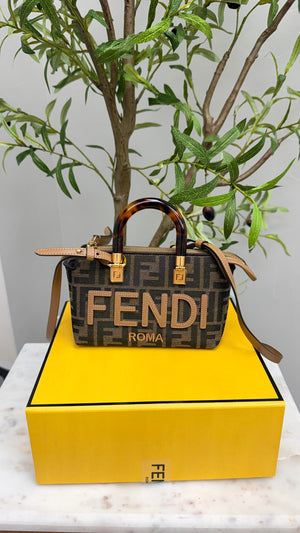 Fendi Brown Zucca Canvas Mini 2Way Bag