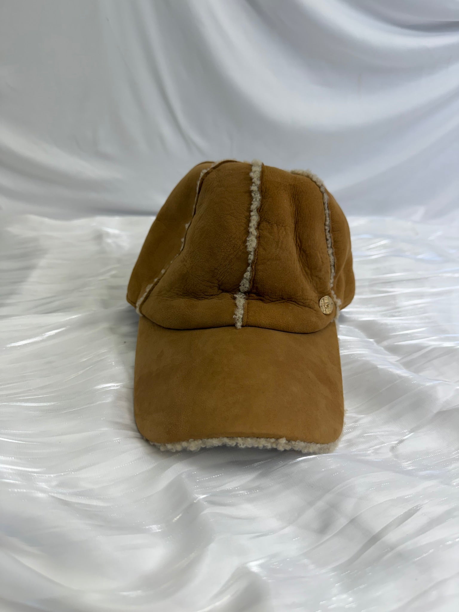 Chanel Tan Suede Shearling Hat