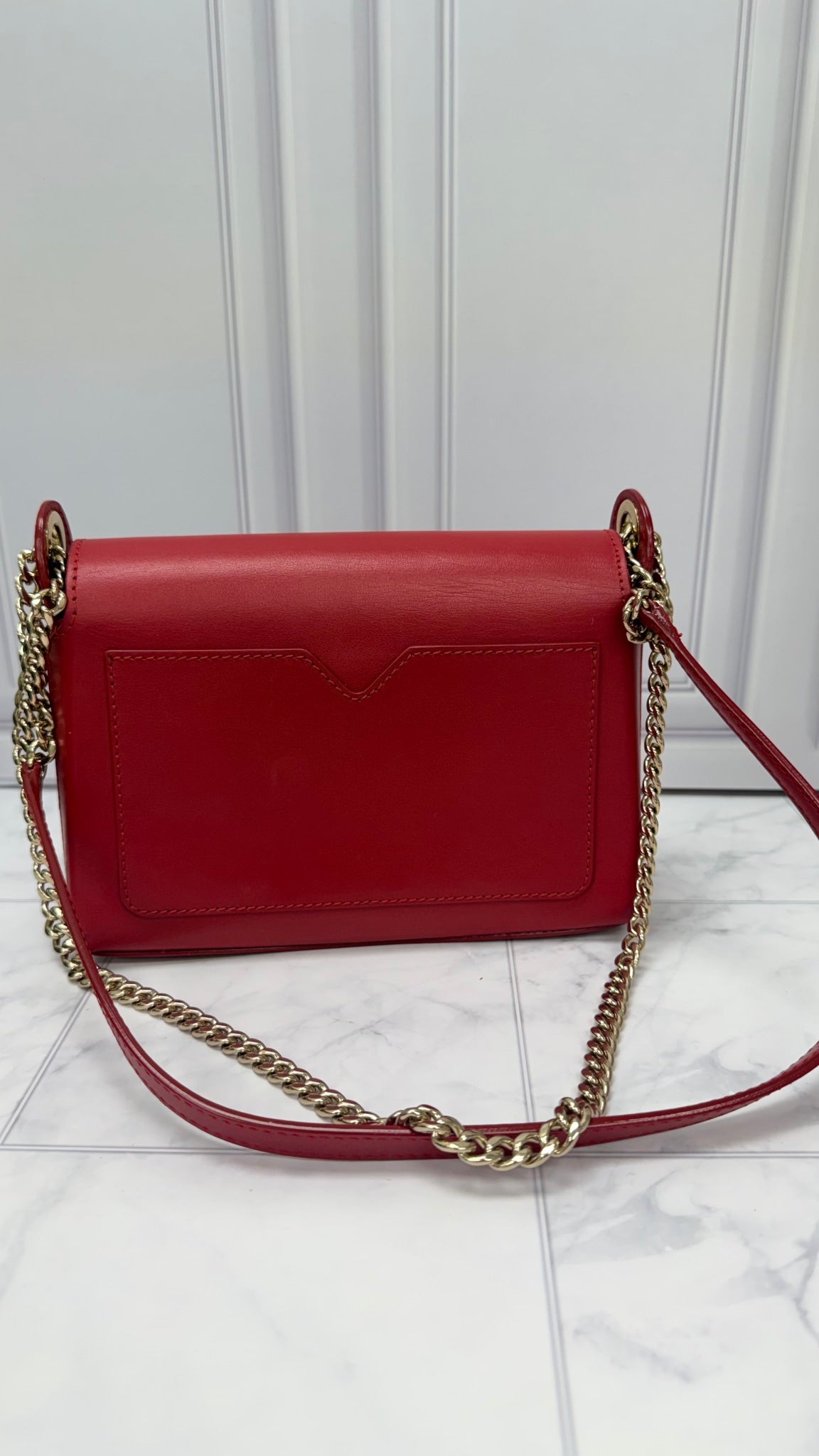 Jimmy Choo Red Leather Crossbody Bag 