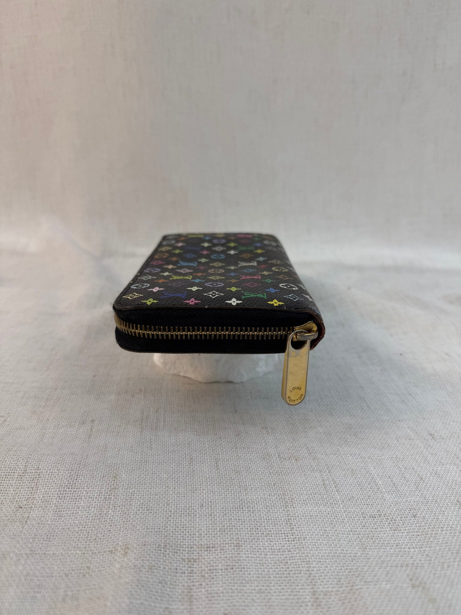 Louis Vuitton Black Multicolor Zippy Wallet