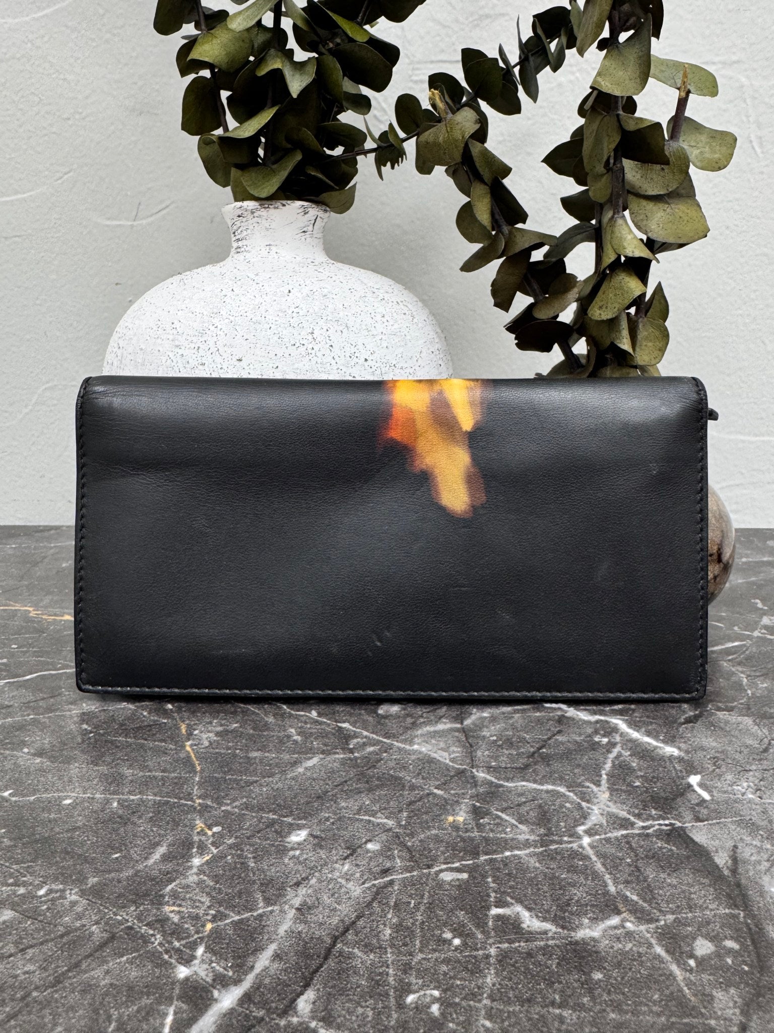 Givenchy Black Printed Leather Long Wallet