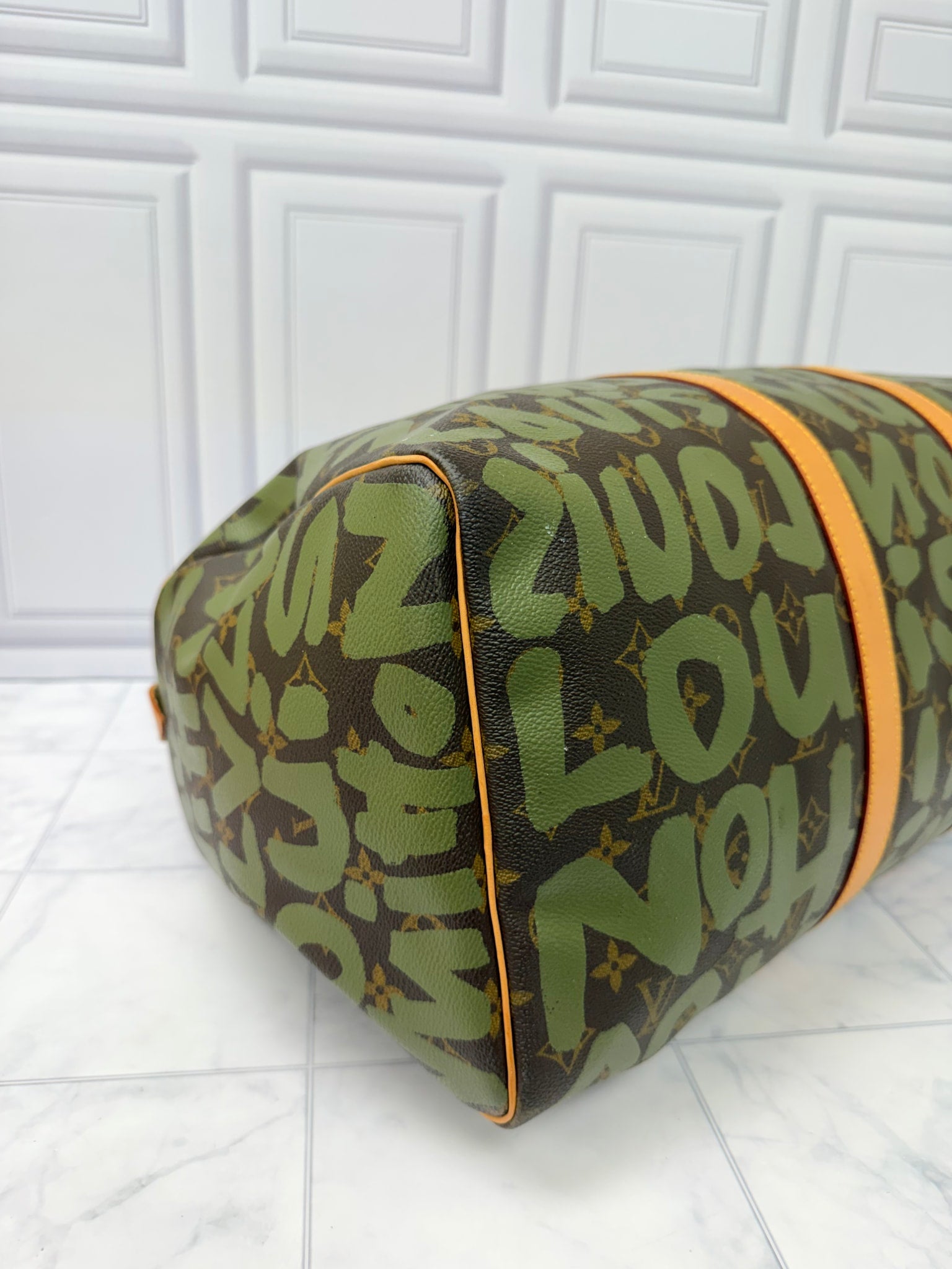 Louis Vuitton X Stephen Sprouse Green Monogram Graffiti Keepall 50 